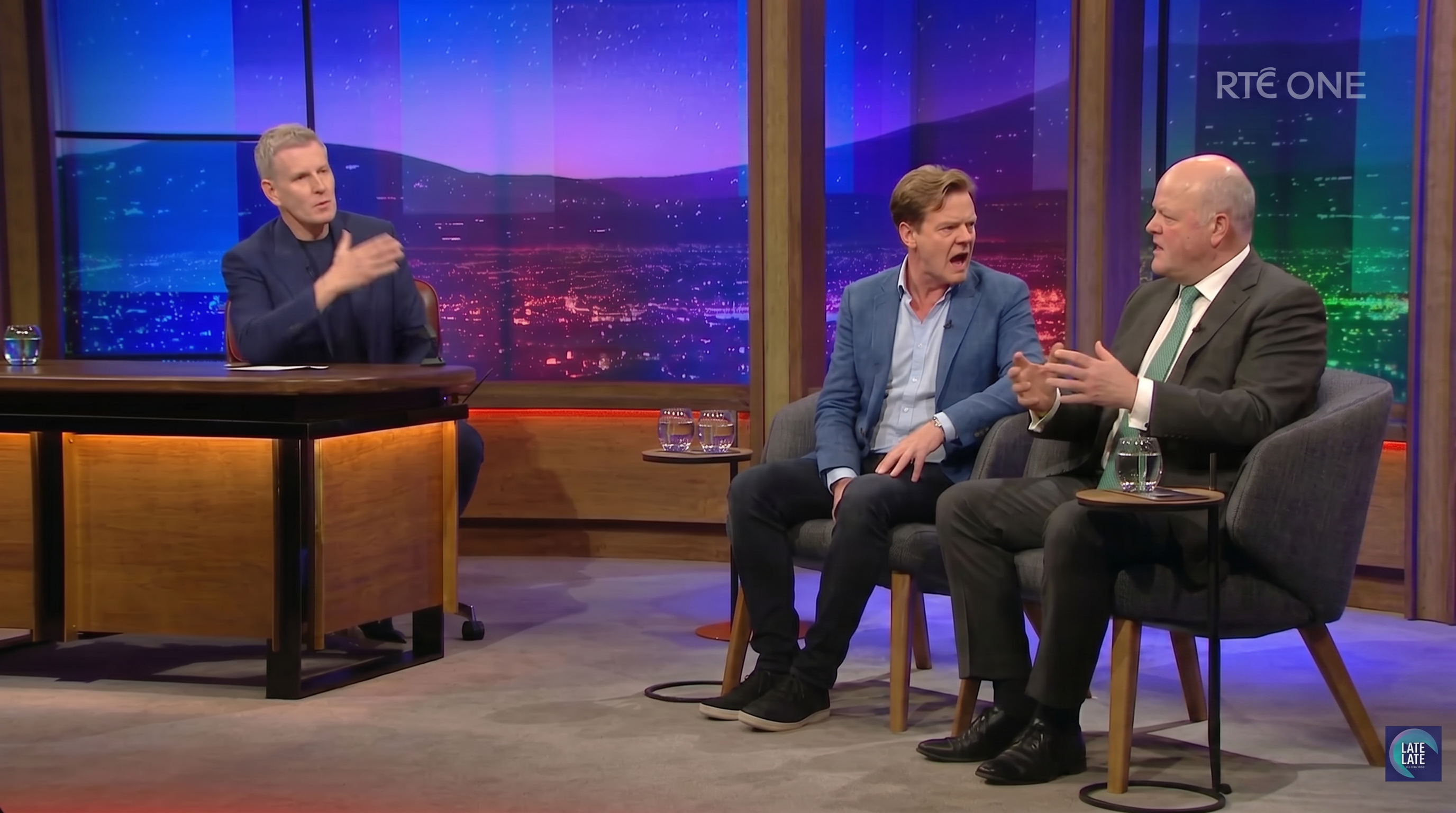 David McWilliams and Colin Hunt face off on the Late Late Show
